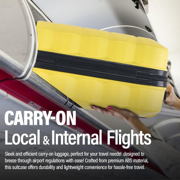 ATX Luggage Suitcase Large on 4 Dual Spinner Wheels Super Lightweight ABS Hard Shell Hold Check in with Built-in TSA Lock (Orange, 110 Liter)