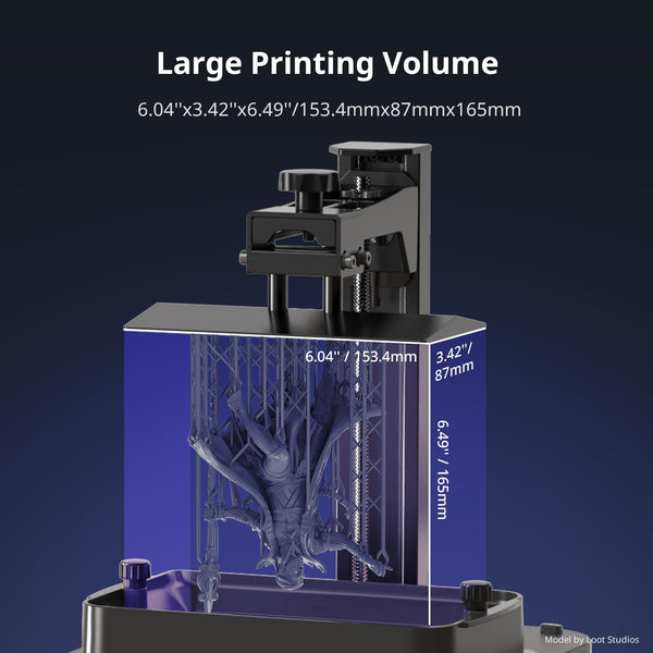 ANYCUBIC Photon Mono 4 Resin 3D Printer, 7'' 10K Mono LCD Screen with Stable LighTurbo Light Source, 70mm/h Fast Printing, Print Volume 6.04'' x 3.42'' x 6.49''