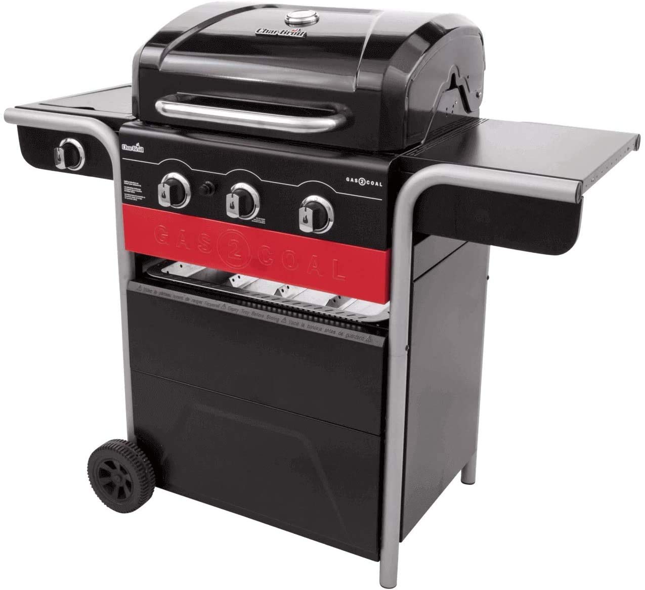 Char-Broil Gas2Coal 440 Hybrid Grill Gas Barbecue, Black