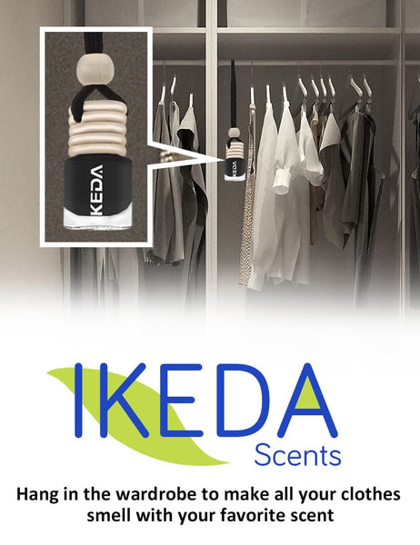 Ikeda scents Ikeda Car Air Fresheners | Automotive Hanging Pendant | Auto Perfume Diffuser with Real Oil | Strong and Long Last Fragrance | Fresh Smell Cover Odours | Car Accessories for Men Women