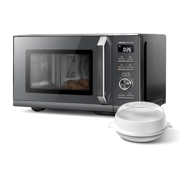 TOSHIBA 26L Air Fry Auto Menu Combo 6-in-1 900W Microwave Oven With Steamer in Morandi Grey, Inverter, Chef defrost, Convection, Combi., Steam, Grill, 10 power levels, 10 Auto Menus, MW3-AC26SFI(MG)