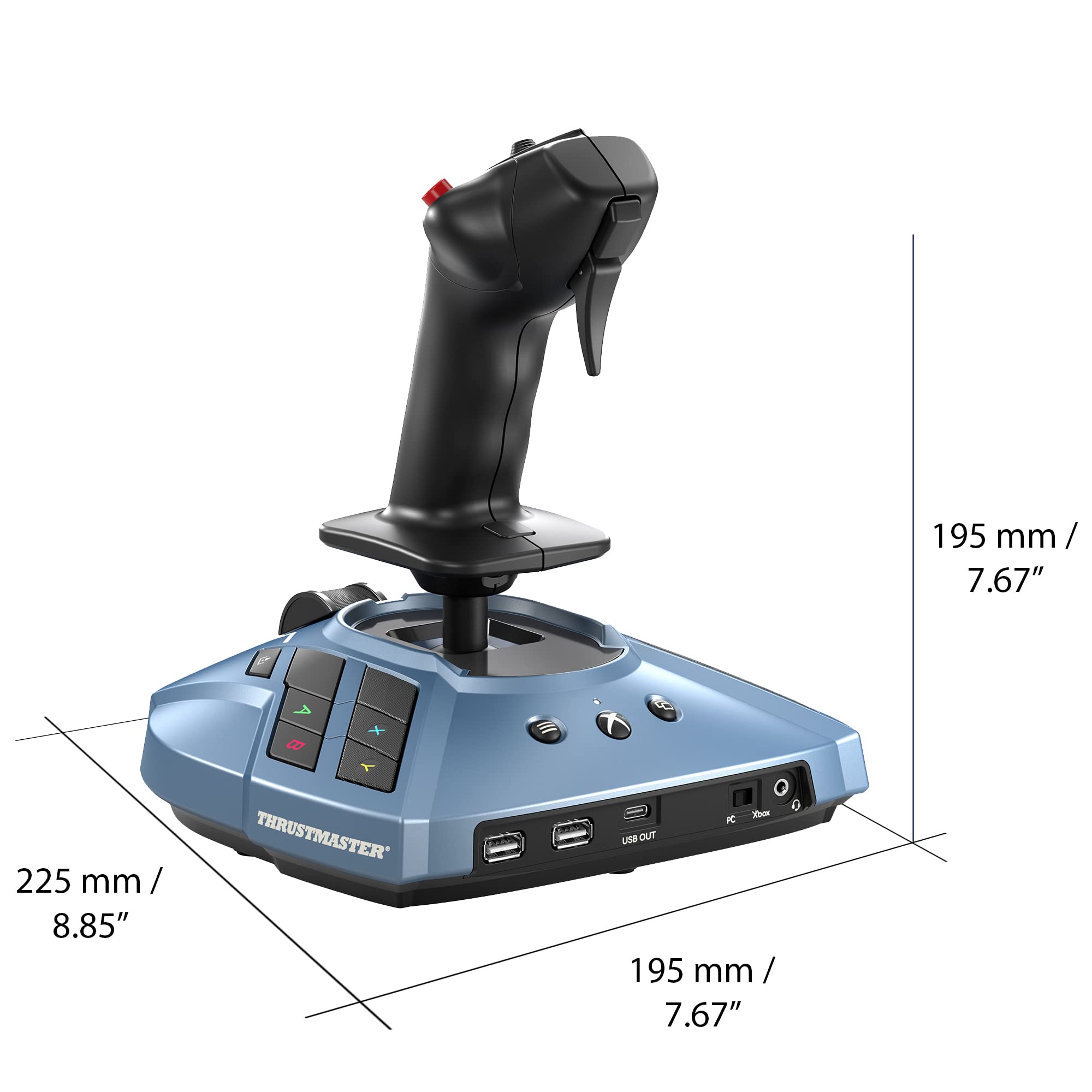 Thrustmaster TCA Sidestick Airbus Edition - Ergonomic Flight Stick with 12 Remappable Buttons and Thrust Reverser for PC