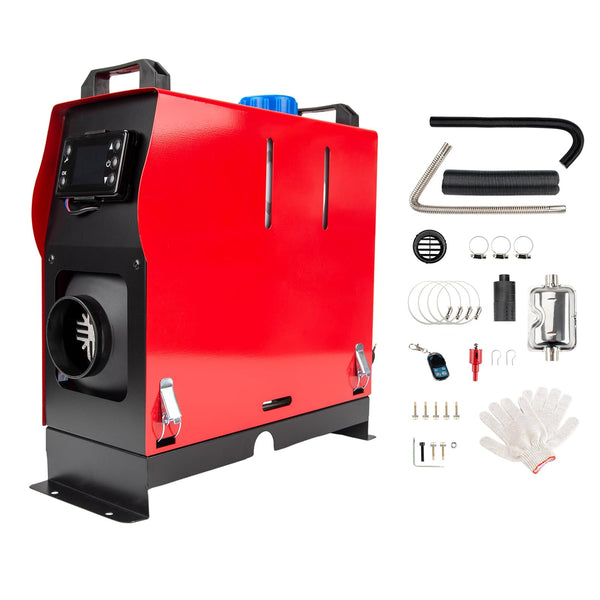 ShockFlo 12V 5KW Diesel Air Heater, All in One Parking Heater Kit with Remote Control, Silencer and LCD Display, Fast Heating, for RV Truck, Motorhomes, Boat, Bus, Car Trailer, Caravans