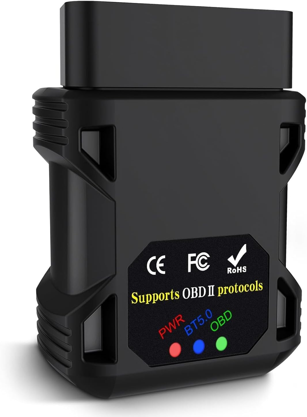 OBD2 Bluetooth 5.0 Code Reader for iPhone iOS Android Windows Car Auto ODB2 Scanner Adapter OBD II Diagnostic Scan Tool for Check Engine Lights