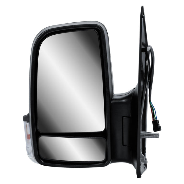 Driver Right Side Door Wing Mirror O/S Electric and Heated Short Arm Black Cover For Mercedes Sprinter VW Crafter 2006 to 2018