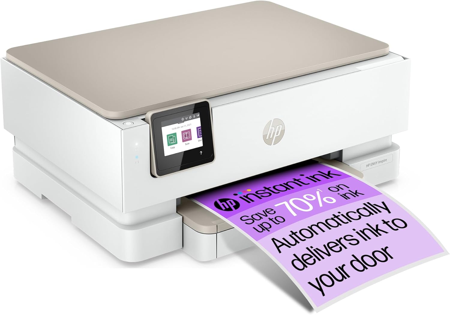HP ENVY Inspire 7220e All-in-One Wireless Colour Printer | 5 months free Instant Ink limited time only | White | 2-sided printing | Touchscreen | Self-healing Wi-Fi