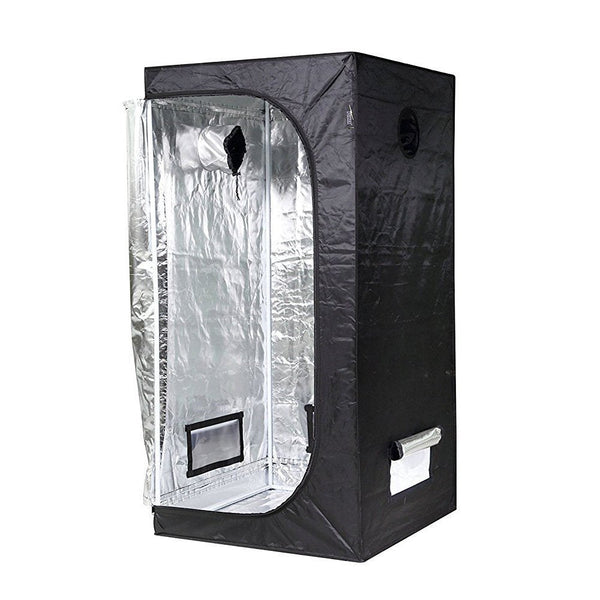 iPower 32"x32"x63" Hydroponic Water-Resistant Grow Tent with Removable Floor Tray for Indoor Seedling Plant Growing