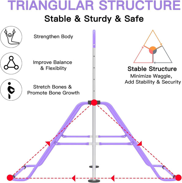 EVERYMILE Gymnastics Bars, Junior Training Kip Bar Gymnastics Equipment for Home,Adjustable Height Folding Horizontal Bar with Gymnastic Rings for Kid