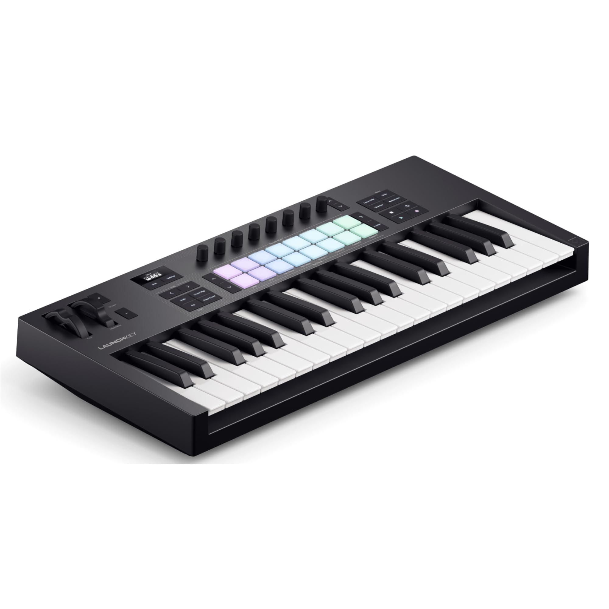 Novation Launchkey Mini 25 [MK4] — Portable 25 Mini-Key, USB, MIDI Keyboard Controller with DAW Integration. Chord Mode, Scale Mode, Drum Pads, and Arpeggiator. Includes Music Creation Software Bundle