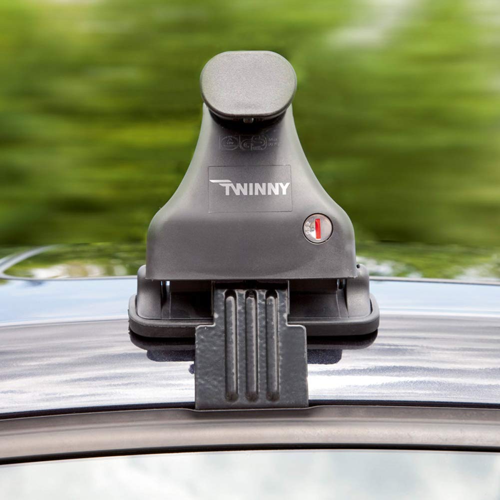 Twinny Load S33 Semi Fit Steel Roof Rack Set (For Vehicles Without Roof Rails), Black
