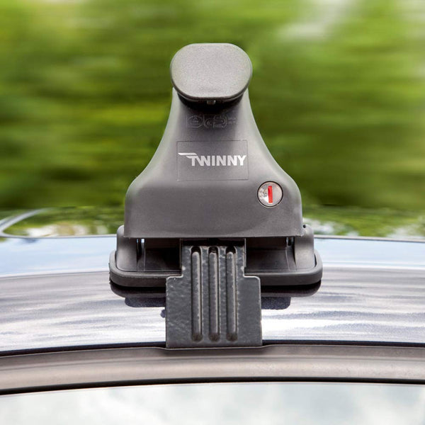 Twinny Load S33 Semi Fit Steel Roof Rack Set (For Vehicles Without Roof Rails), Black