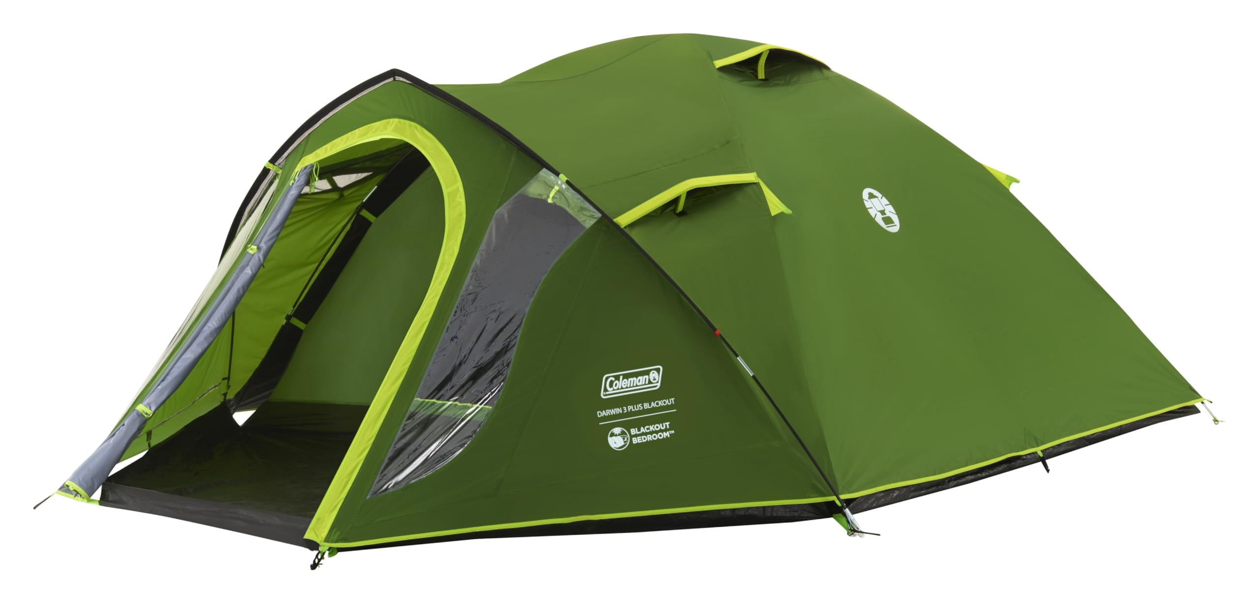 Coleman Tent Darwin 2-4 Person | Compact Lightweight Dome Tent | Models with Darkened Bedroom | Camping, Festival and Hiking Tent | 4500mm Waterproof | with Sewn-in Groundsheet
