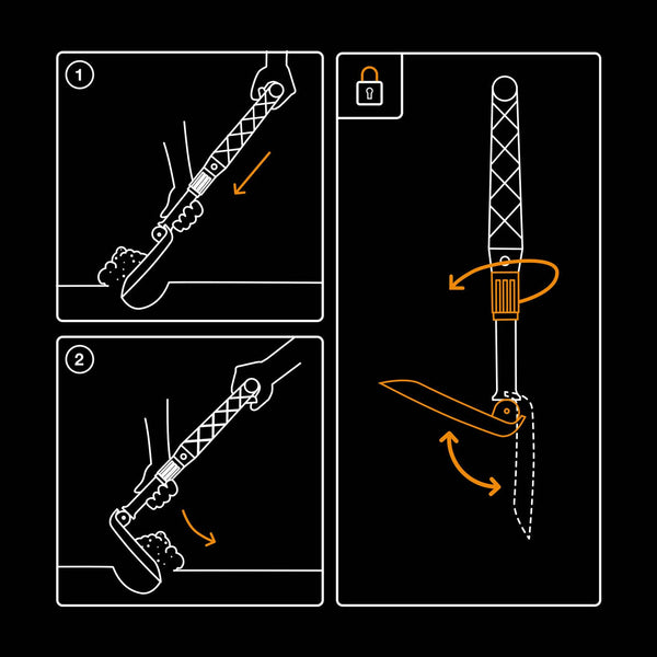 Fiskars Folding Spade for Campers and Mountaineers, Can Also be used as Shovel and Pickaxe, With Canvas Bag, Length (Unfolded): 59 cm, Hardened Boron