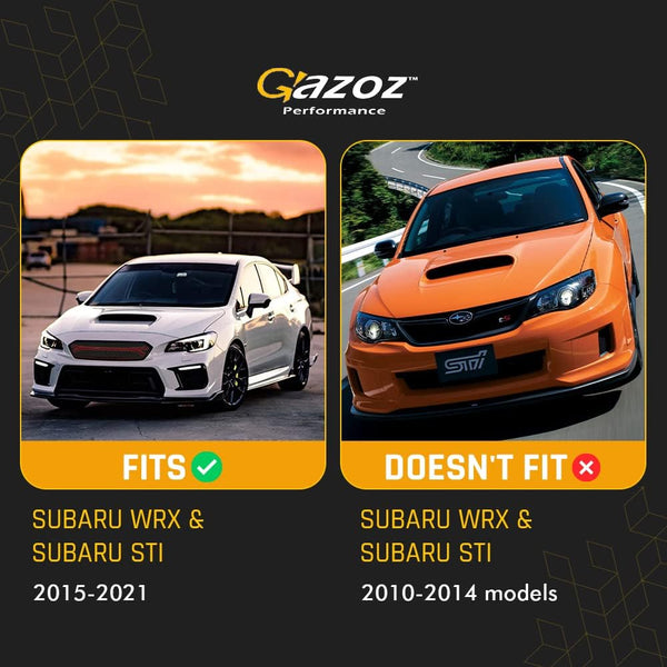 Aluminum Red Front Brace Bar | Aesthetic Design strut brace | Improve Handling | Automotive Exterior Accessories | High Performance front bar | Compatible with WRX & STI