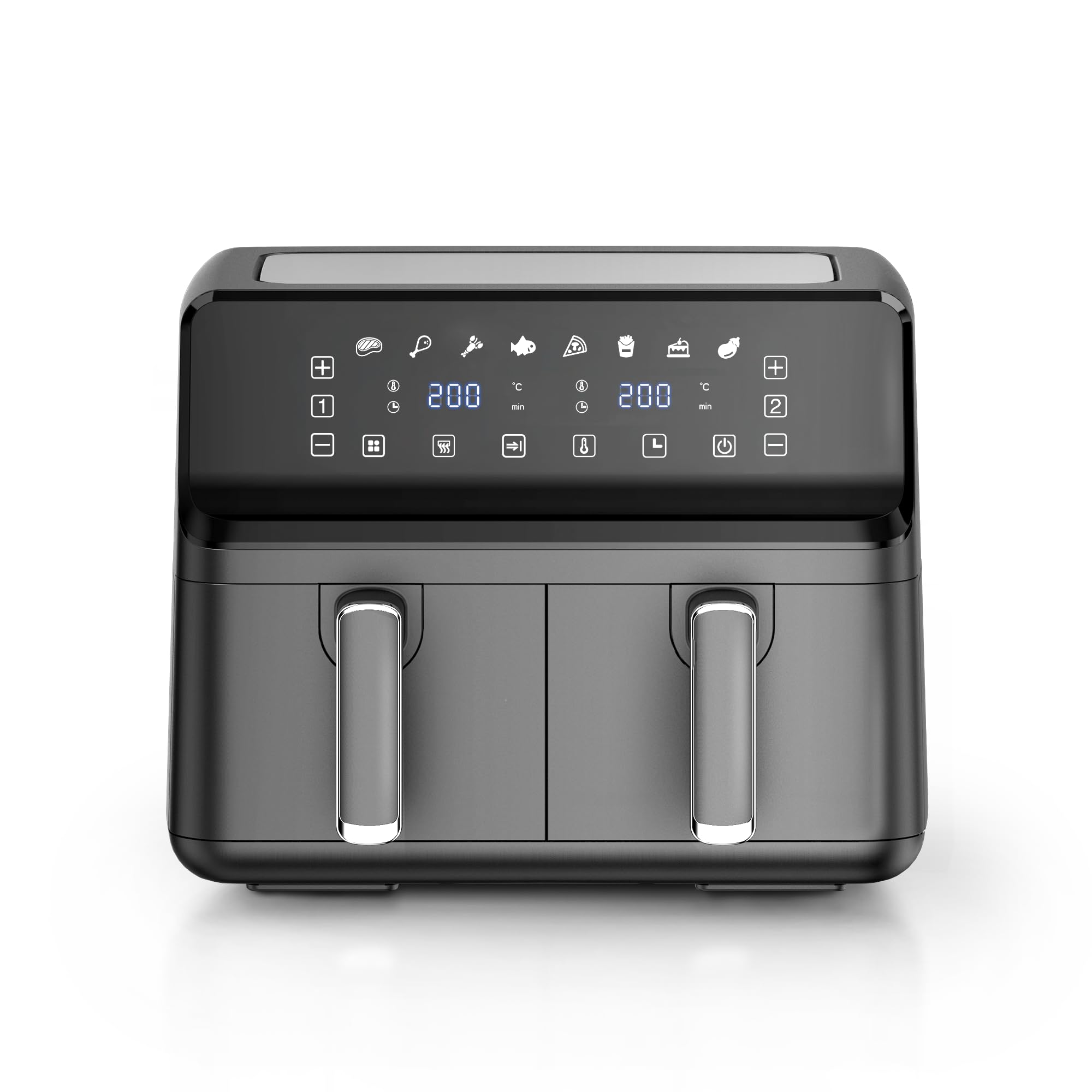 Essen by Keplin 9L Dual Zone Air Fryer - 2700W Energy-Saving Cooker with 6 Cooking Functions - Extra-Large Capacity for Healthy Meals - Roast, Bake, Dehydrate, Crisp - Family Size (9L)