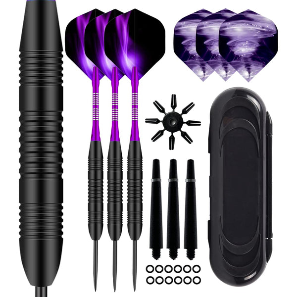 Steel Tip Darts Set,3 Pack Professional Dart with Aluminum Shafts and Darts Case