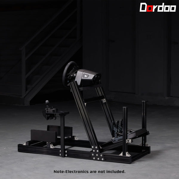 Dardoo 4080 Aluminum Profile Racing Simulator Cockpit, Steering Wheel Stand is Adjustable in all Directions,Fits For Logitech/Thrustmaster/Fanatec G920 G923 CSL-DD T818