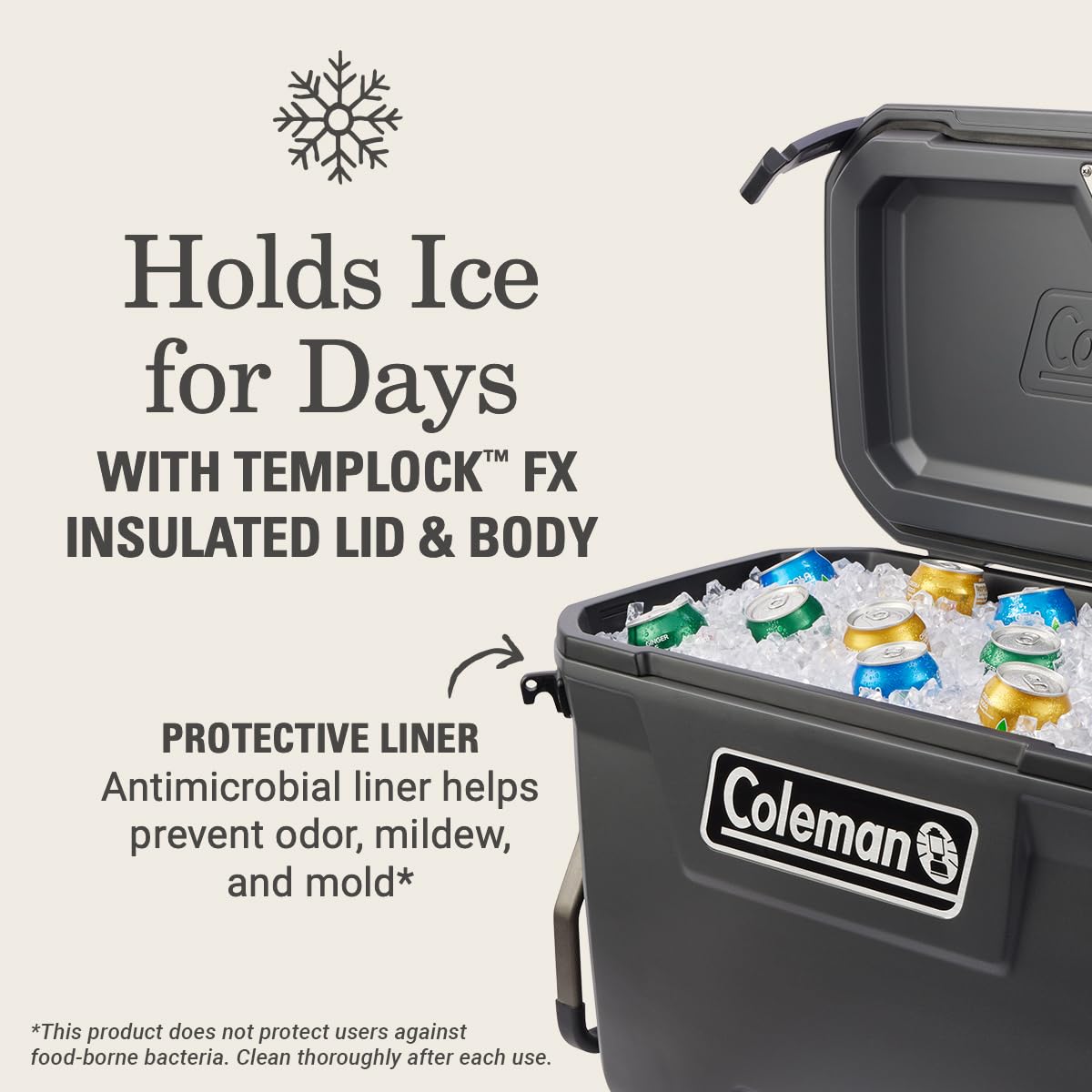 Coleman Convoy Heavy-Duty Insulated Hard Cooler with handles| large capacity| Keeps Ice for up to 5 Days| Full foam insulation| Large Durable Portable Cool Ice Box for Rugged Outdoor Use & Jobsites