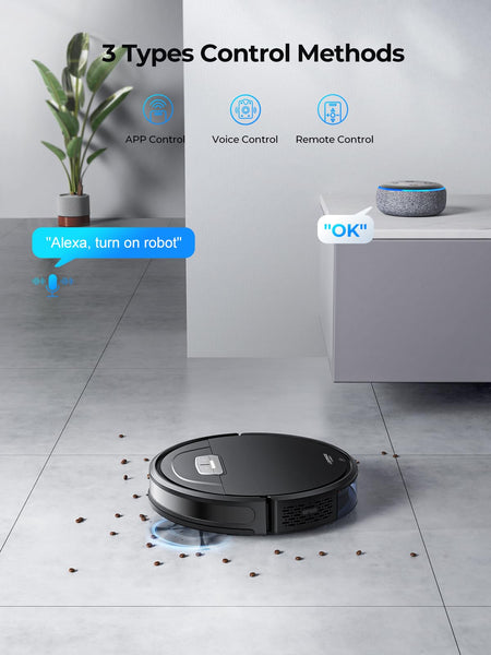 Robot Vacuum Cleaner, 4500Pa Robotic Vacuum with Auto Carpet Boost, Ultra Thin Robot Vacuum for Pet Hair, Smart App Control, Work with Alexa(Evol 3)