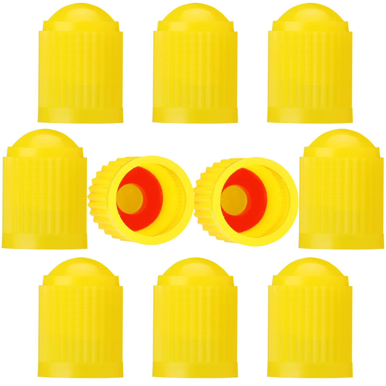 TCPENG® 10PCS Tyre Valve Caps, with O Seal Ring, Universal Stem Dust Covers for SUV, Cars, Bike, Motorcycles, Trucks, Heavy-Duty, Airtight Seal, Screw-On, Easy to Operation (10 Pack Black)