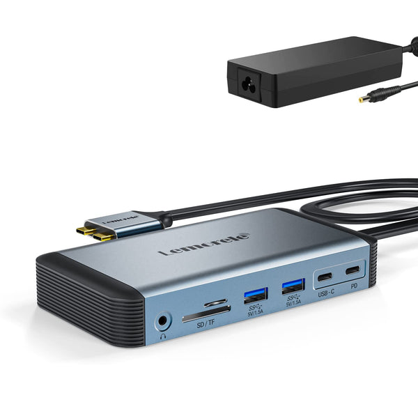 Lemorele 6-in-1 USB C Hub with 4K HDMI, Ethernet, 2 USB Ports, 100W PD Charging for MacBook Pro/Air M1, iPad Pro M1, Switch, Chromecast, PS4