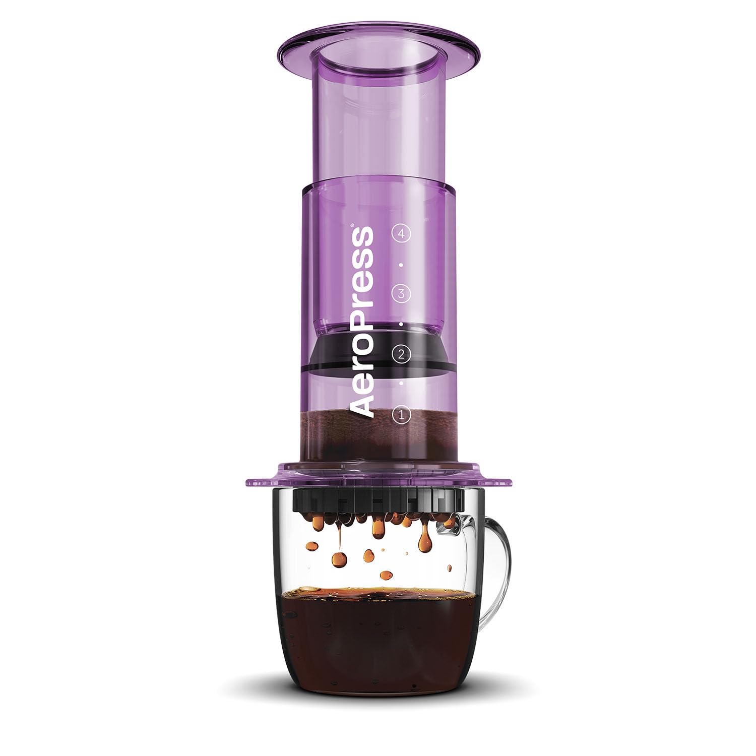AeroPress Clear Coffee Press  3 In 1 Brew Method Combines French Press, Pourover, Espresso, Full Bodied Coffee Without Grit or Bitterness, Small