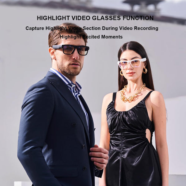 OhO Smart Glasses,128G Camera & Bluetooth Sunglasses with Open Ear Speaker Headset Headphone, Indoor&Outdoor Sports,Polarized UV Protection,For Men Women