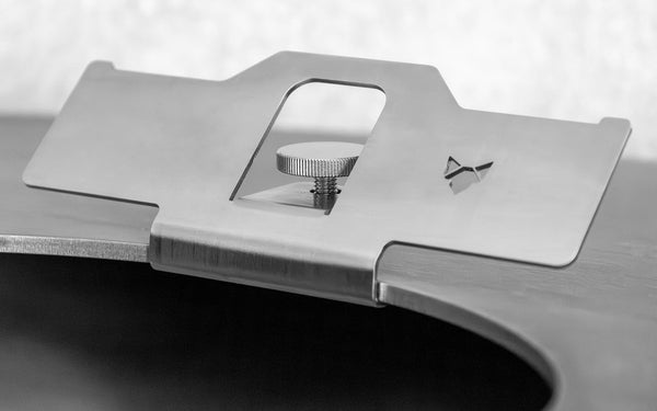 FENNEK Fire Plate Adapter for Flame Salmon Holder | For Fire Plates 5-15 mm Thick | Secure Hold Thanks to Knurled Nut | 100% Stainless Steel | Made in