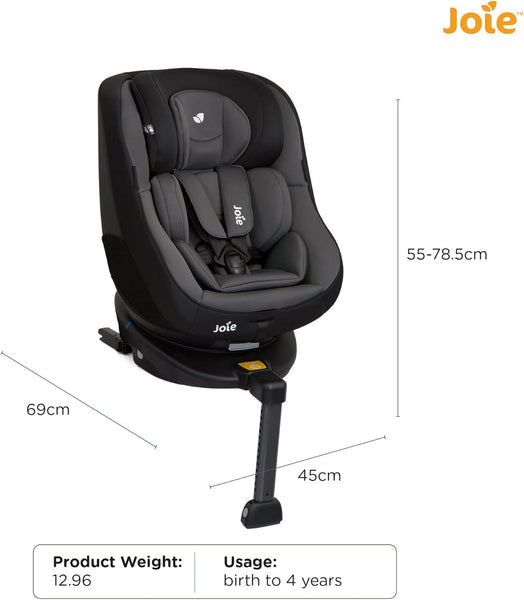 Joie Spin 360 R44 Rotating Combination Group 0+1 ISOFIX Car Seat (Birth - Approx 4 Years, 0-18kg), Ember