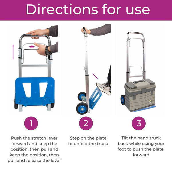 Neo Heavy Duty Aluminium Folding Sack Platform Trolley Hand Truck Barrow Wheels (150 kg)