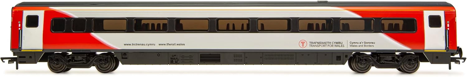 Hornby Coach Car - R40194A Transport for Wales, Mk4 Standard (End), 12225 - Era 11 Train Toy, 00 Gauge Carriage for Train Set, Rolling Stock Models for Adults - 1:76 Scale Model Gift