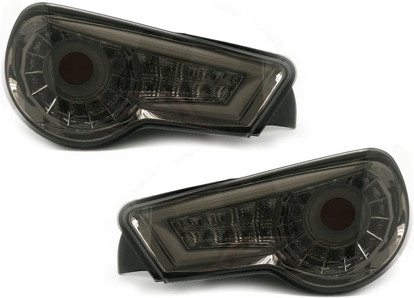 GAZOZ PERFORMANCE LED Black Smoke Tail Rear Light Lamp compatible with GT86 Scion FRS FR-S BRZ