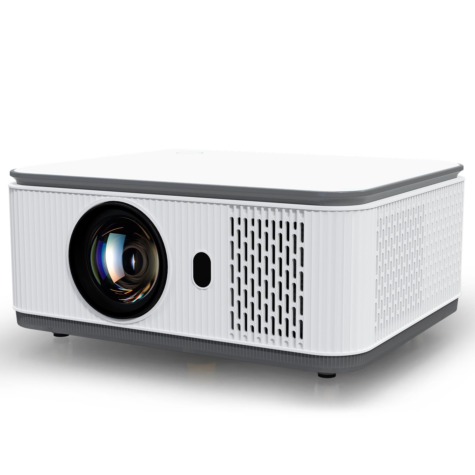 Projector with WIFI and Bluetooth, 4K 1080P Smart Movie Projector 600 ANSl Auto Keystone Quad-Core Compatible for iOS/Android/USB/HDMI/TV Stick