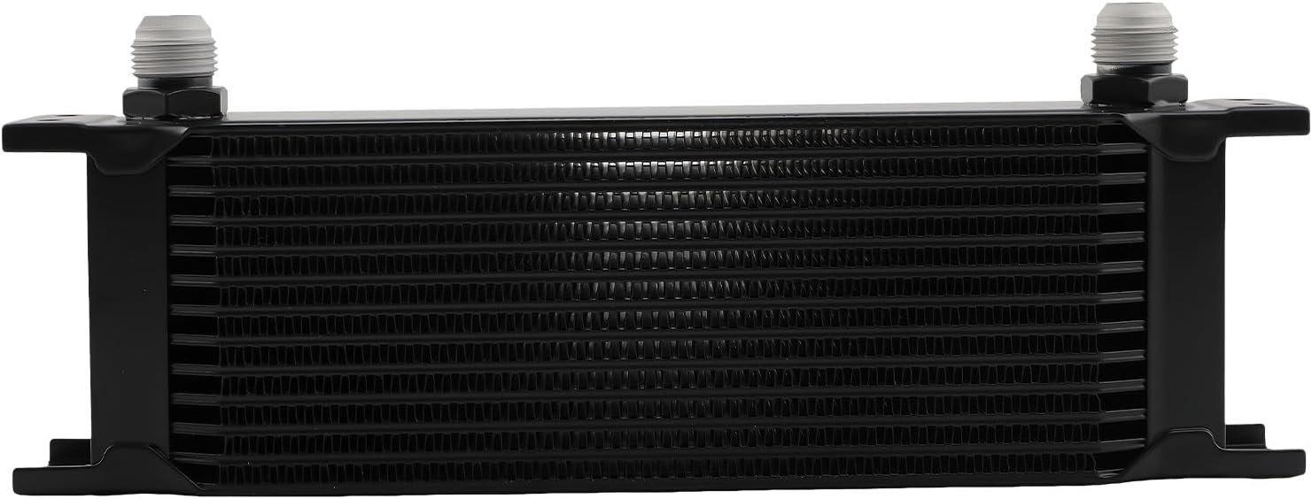 maXpeedingrods 13 Row AN10 Universal Engine Transmission Universal Oil Cooler Kit 3/4"UNF16 with Filter Adapter & Hoses Kit black