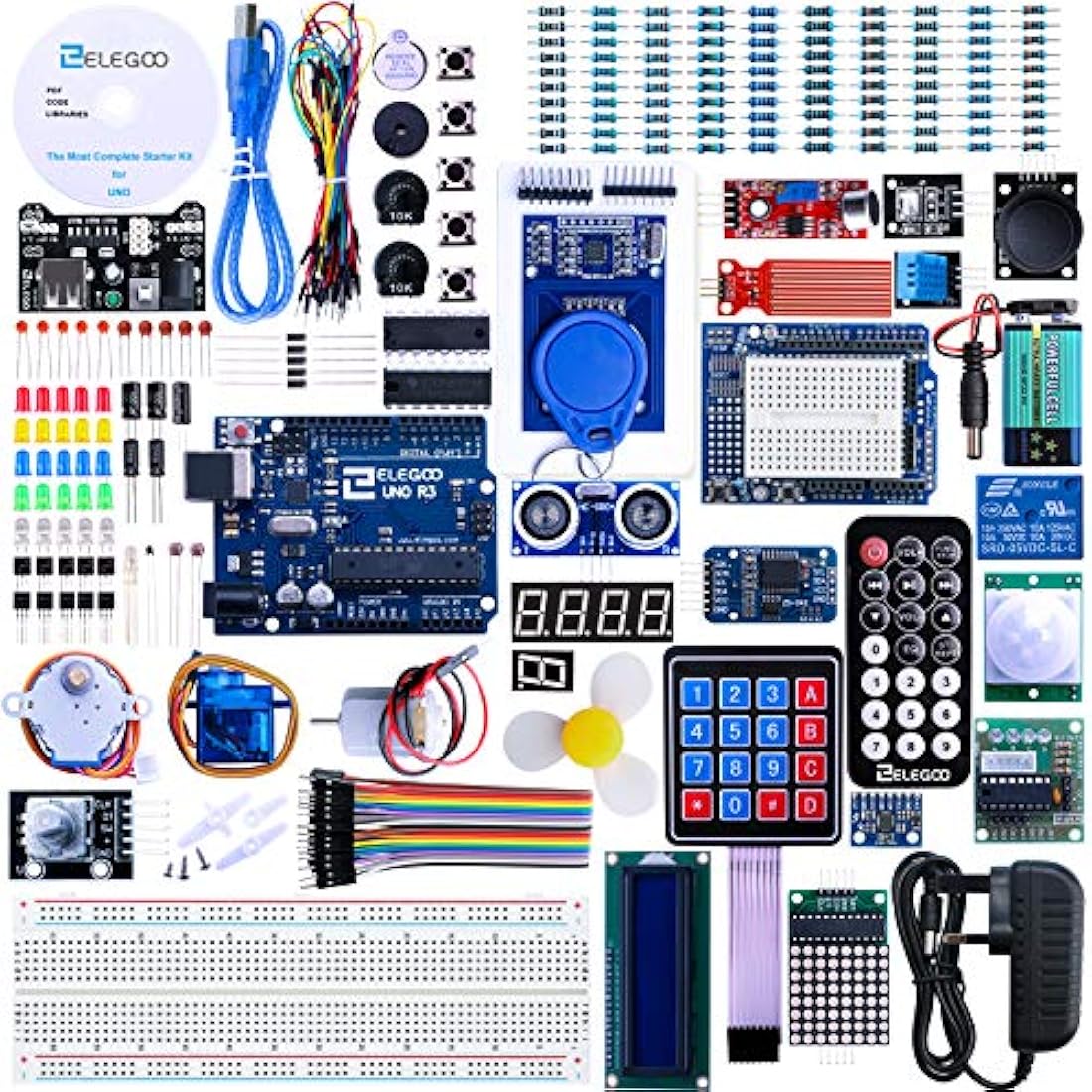ELEGOO UNO R3 Project The Most Complete Ultimate Starter Kit Compatible with Arduino IDE with Tutorial