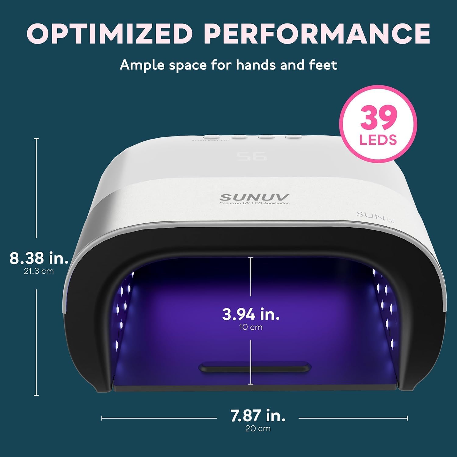 SUNUV Led Nail Lamp,Professional Nail Dryer for Gel Polish Curing Light Machine, with Automatic Sensor and LCD Display for Home and Nail Salon