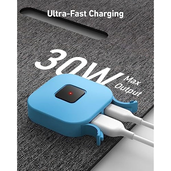 Anker Solix PS30 Solar Panel, 30W Foldable Portable Solar Charger, IP65 Water and Dust Resistance, Ultra-Fast Charging, Charges 2 Devices at Once, for Camping, Hiking, and Outdoor Activities.