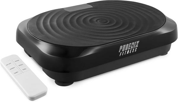 Phoenix Fitness Vibration Plate Exercise Machine - 120 Intensity Levels, Timer, LCD Display & 5 Programs for Weight Loss, Lymphatic Drainage, Circulation and Full Body Workout at Home & Gym - Black