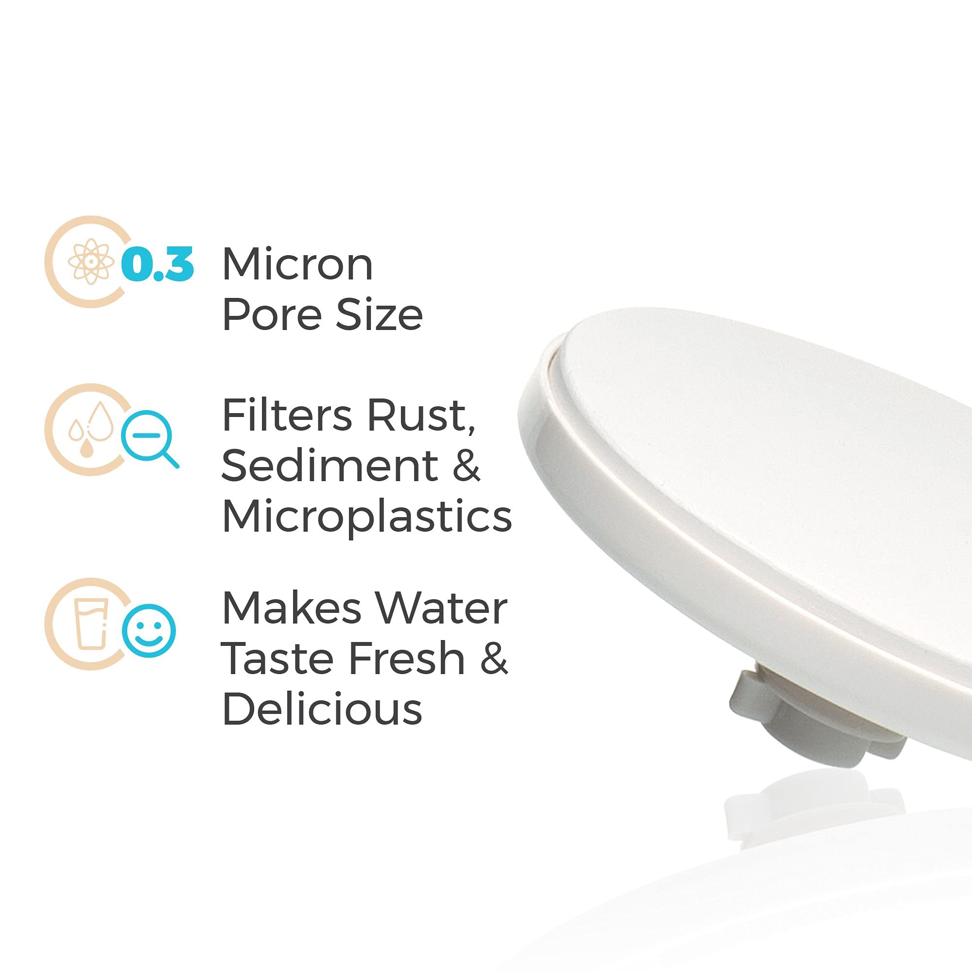 Ceramic Pre-filter Replacement by Santevia | Designed for SANTEVIA's Gravity Water System | Removes Particles From Water | 0.3 Micron Pore Size