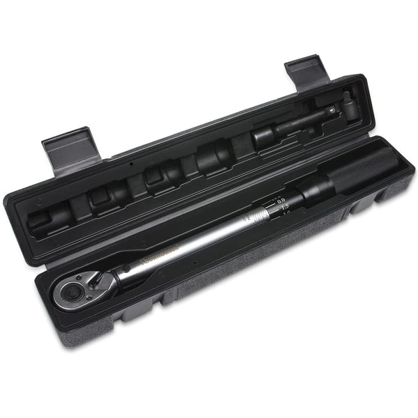 FOURROBBER Torque Wrench Set 1/2-inch Drive Click Bicycle Torque Wrench Dual-Direction Adjustable 90-Tooth Torque Wrench with Buckle 20-220Nm,Accuracy ± 3% Visit The Store