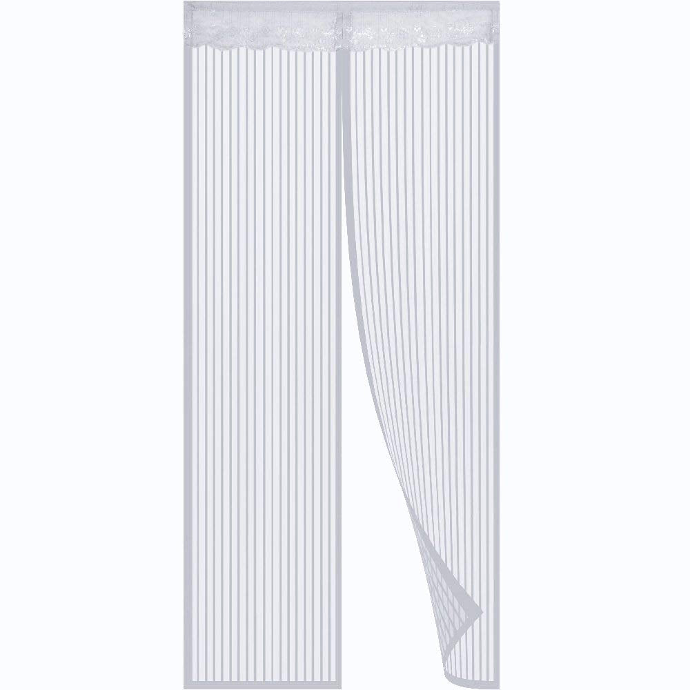 EXTSUD Magnetic Fly Screen Door Keep Insects Out Mosquito Door Screen Easy to Install without Drilling Top-to-Bottom Seal Automatically for Balcony Sliding Living Room Children's Room, 90x210 cm