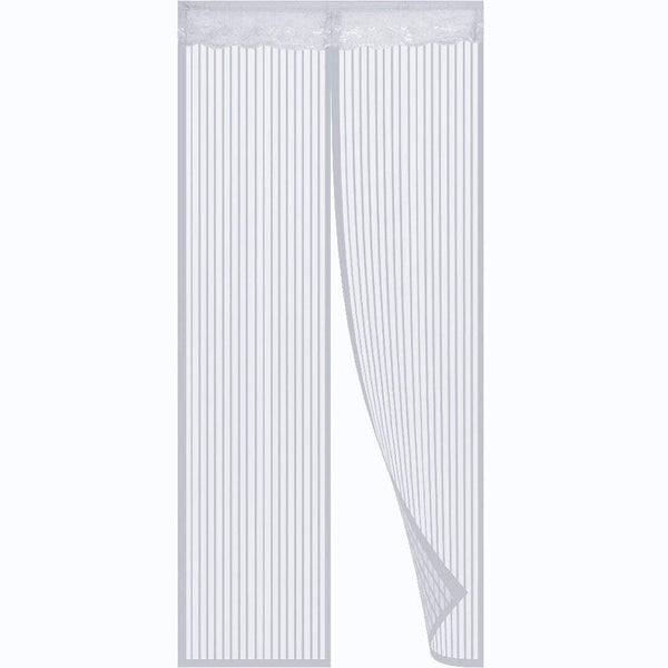 EXTSUD Magnetic Fly Screen Door Keep Insects Out Mosquito Door Screen Easy to Install without Drilling Top-to-Bottom Seal Automatically for Balcony Sliding Living Room Children's Room, 90x210 cm