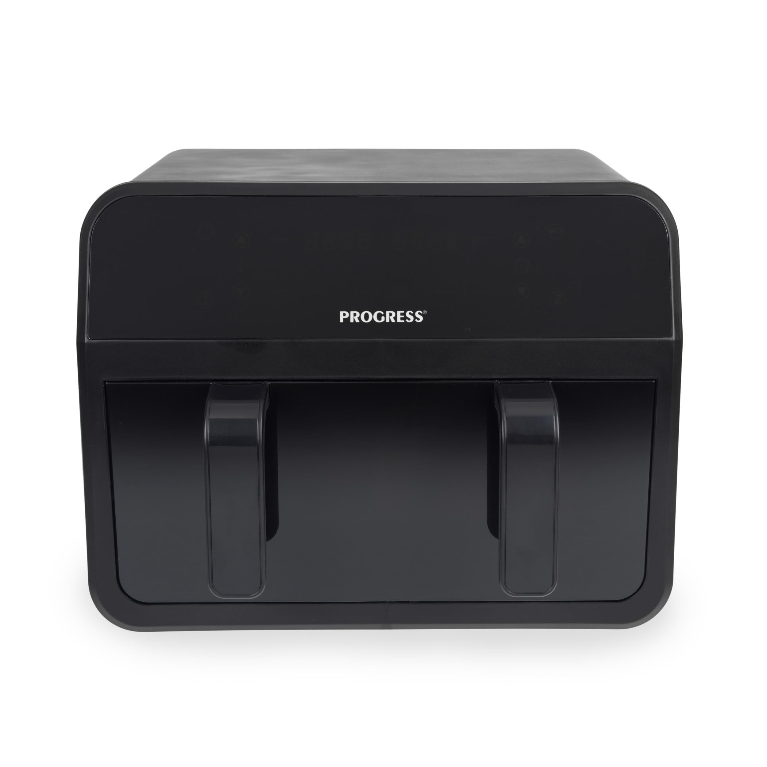 Progress Dual View Air Fryer ? 7 Litre, Non-Stick Cooking Basket, Removable Divider, Family Size Capacity, Viewing Window, Digital LED Touch Display,