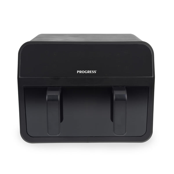 Progress Dual View Air Fryer ? 7 Litre, Non-Stick Cooking Basket, Removable Divider, Family Size Capacity, Viewing Window, Digital LED Touch Display,