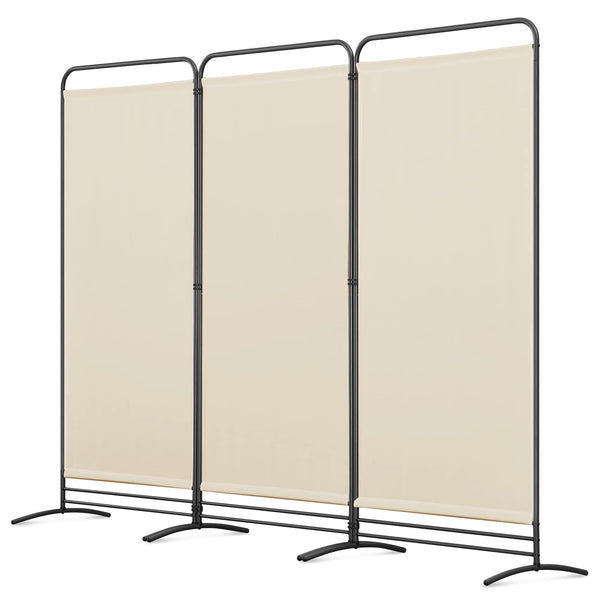 Angel Living Paravent 3 Panels Protective Screens Folding Screen Room Divider Screens Room Partitions Garden Privacy Outdoor Screens (Beige)
