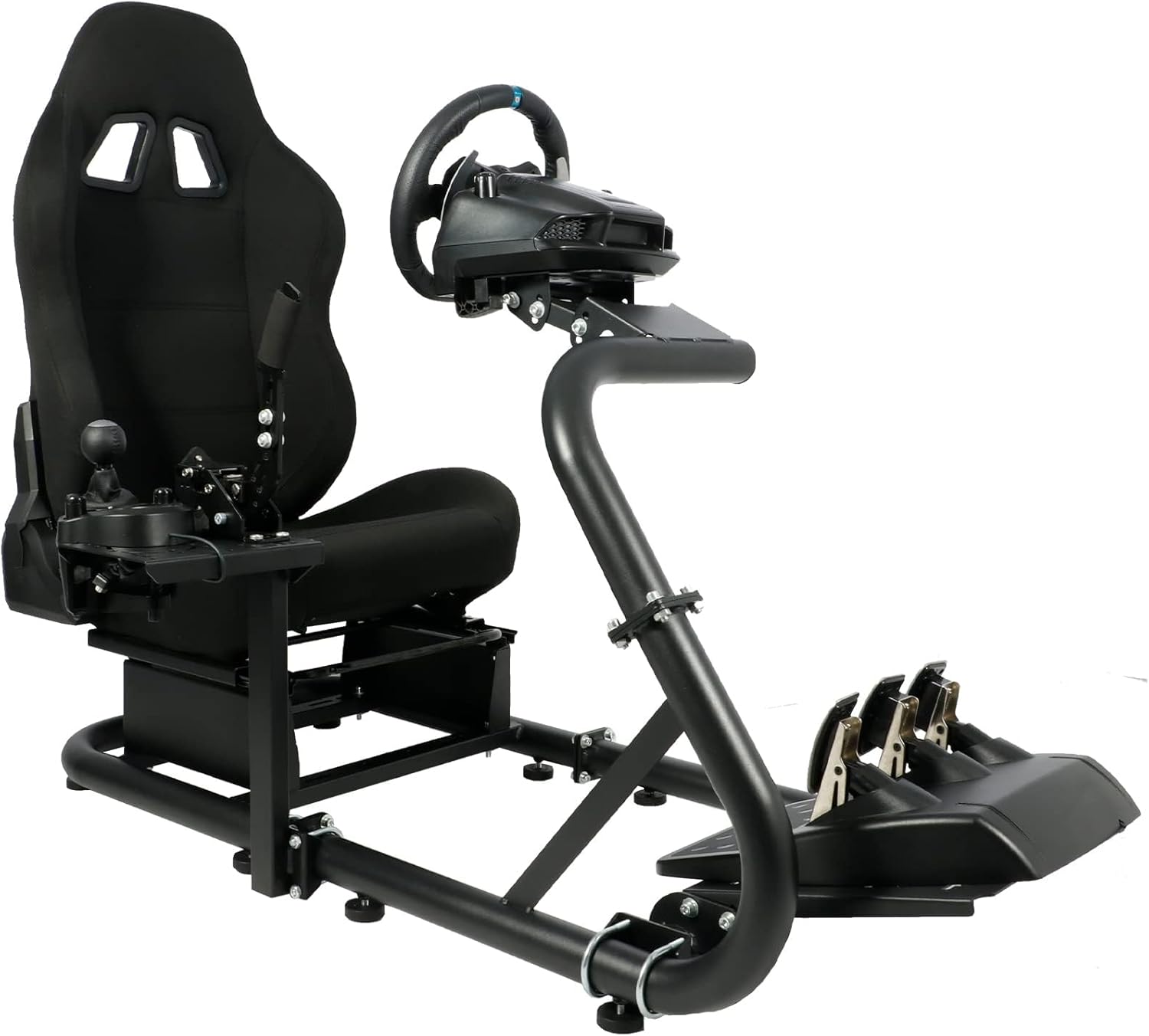 Dardoo Racing Simulator Cockpit with Seat Adjustable Cockpit Simulator Fit for Logitech G923 G29 G920, Thrustmaster Wheels Stabilized Driving Sim Cockpit, Without Wheel, Pedal and Hand Brake