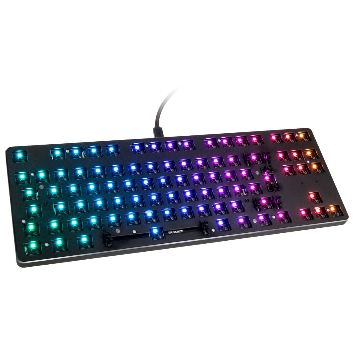 Glorious Gaming GMMK Compact 60%, Barebones (Frame Only) - Mechanical Gaming Keyboard, Per Key RGB, Hotswap & Customisable, International/ISO Layout - Black