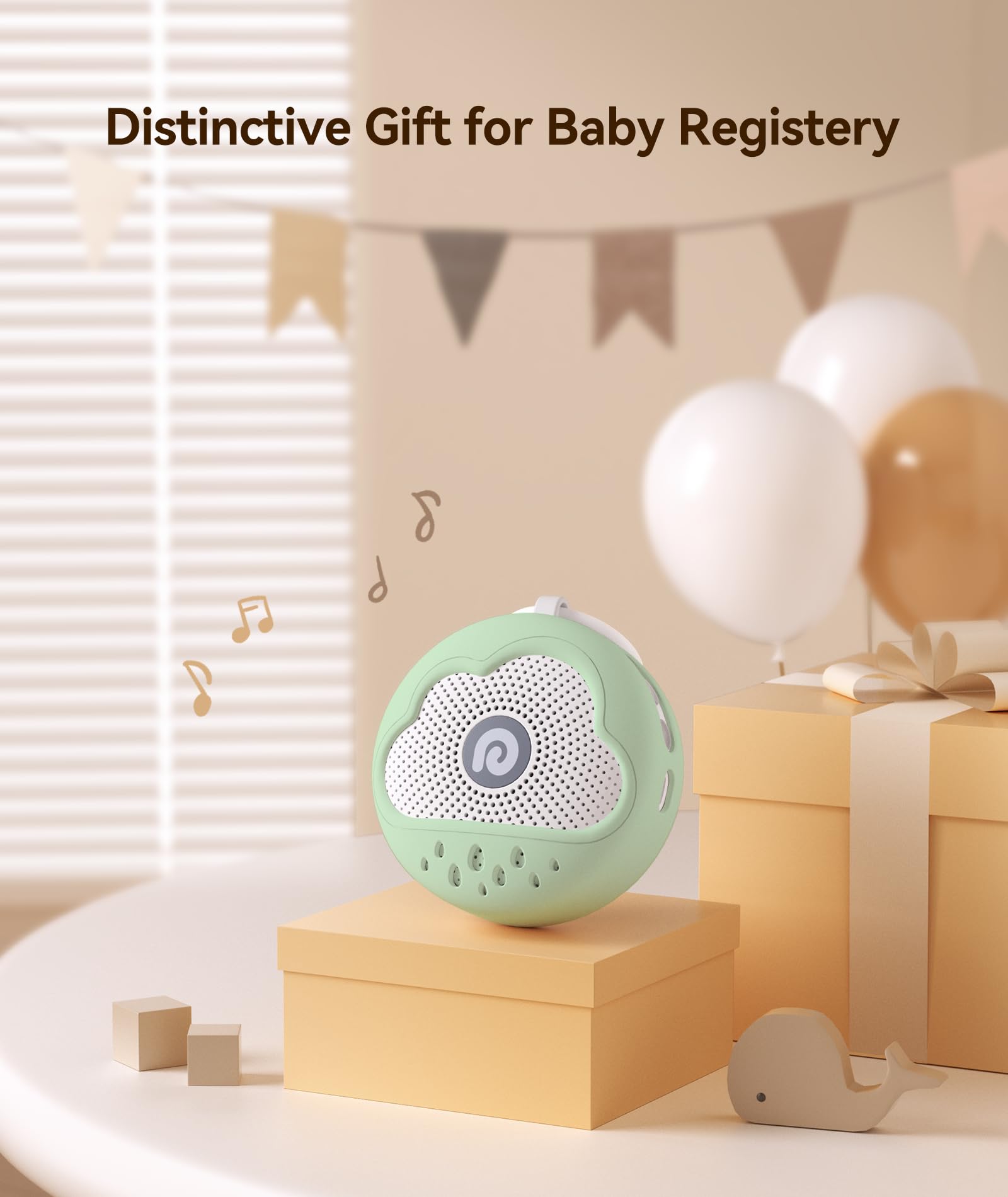 Dreamegg White Noise Machine, Portable Sound Machine Baby Features Powerful Battery, D11Max Sleep Aid Sound Machine for Baby Adults 21 Soothing Sounds for Sleeping Nursery Travel Gift USB Rechargeable