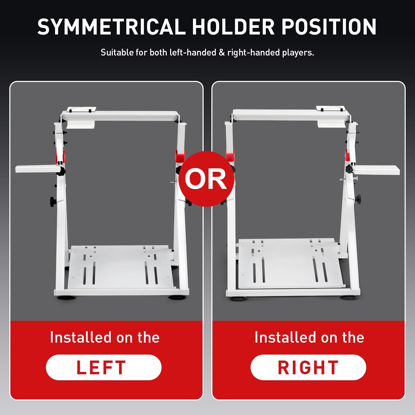 GTPLAYER Steering Wheel Stand for G25 G27 G29 G920 Foldable Racing Wheel Stand with Cup Holder Adjustable Height/Angle, Driving Simulator Gaming Wheel Stand