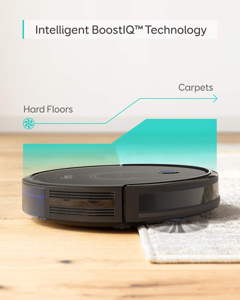 eufy Robot Vacuum C10 with Self Empty Station, 4,000Pa, 2.85-Inch Ultra-Slim Body, Up to 60 Days of Hands Free Cleaning,Carpet Cleaning, Edge Expansion Brush, Quiet, Point Laser Navigation